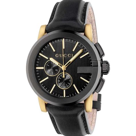 gucci mens black dial 44mm|Gucci watches for men uk.